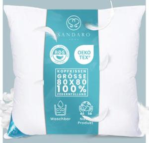 Sandaro Home Federkissen 1500 gr, 100%