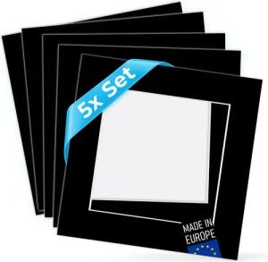 PHOTOLINI Bilderrahmen Passepartouts 5er Set -