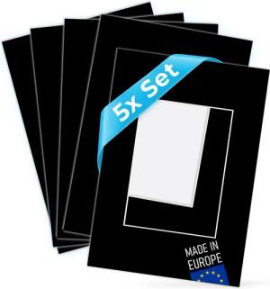 PHOTOLINI Bilderrahmen Passepartouts 5er Set -