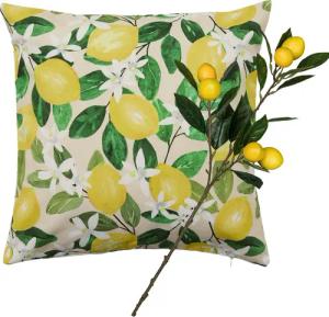 Kunstpflanze Geschenkset "Zitrone" 2-tlg.