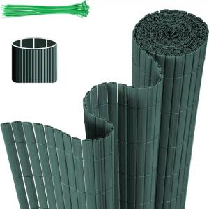 Clanmacy Balkonsichtschutz PVC Sichtschutzmatte Dreippelte Verstärkung