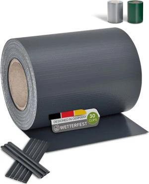 Juskys Sichtschutzstreifen PVC Sichtschutzstreifen, Doppelstabmatten Zaun,