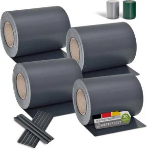 Juskys Sichtschutzstreifen PVC Sichtschutzstreifen 4er Set,