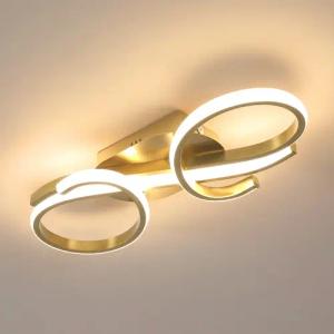 Goeco Deckenleuchte Goldene Deckenleuchte, für Schlafzimmer,