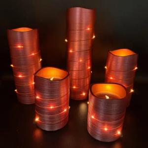 Online-Fuchs LED-Kerze 5er Set große Metallic