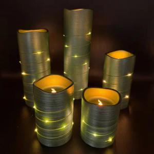 Online-Fuchs LED-Kerze 5er Set große Metallic