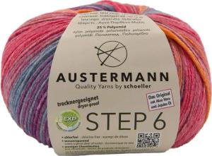 Austermann Step 6-fach Color Kuchenknäuel Häkelwolle,
