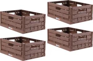 Bestlivings Klappbox Einkaufskorb in Holzoptik, Stabile