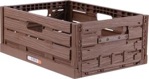 Bestlivings Klappbox Einkaufskorb in Holzoptik, Stabile
