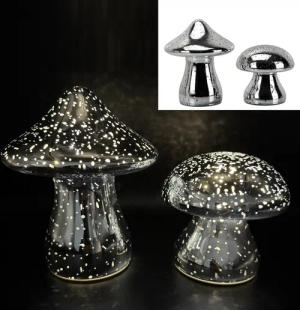 Online-Fuchs LED-Dekofigur - 2 Pilze mit