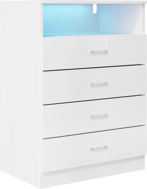 SONNI Kommode kommode Weiß,4 schubladen und