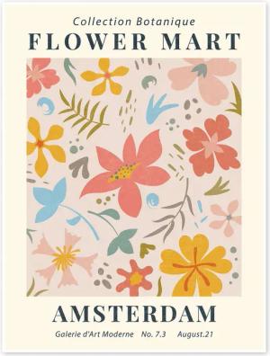 Posterlounge Poster TAlex, Flower Market Amsterdam