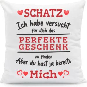 GRAVURZEILE Zierkissen mit Spruch - Das
