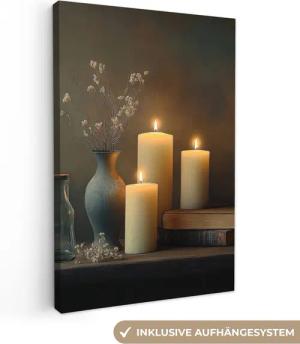 OneMillionCanvasses® Leinwandbild Kerzen - Stilleben -