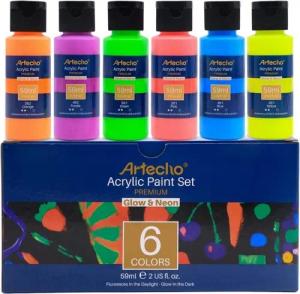 Artecho Acrylfarbe Neon & Glow Farben