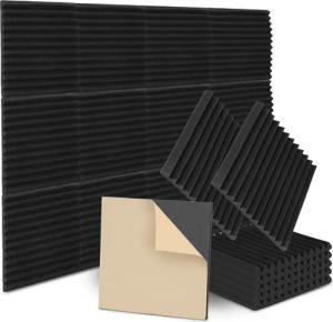 Clanmacy Akustikplatte 24er-Pack Akustikplatte 30x30x2.5cm Dreiecksnut