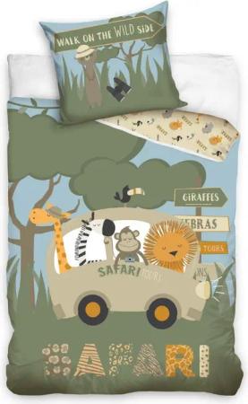 MTOnlinehandel Kinderbettwäsche Tiere Safari Afrika 135x200