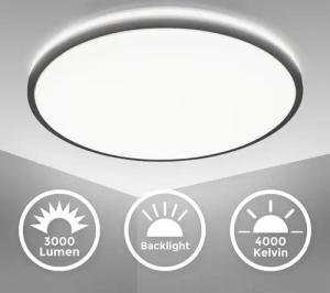 B.K.Licht Deckenleuchte LED Deckenlampe 38cm Backlight