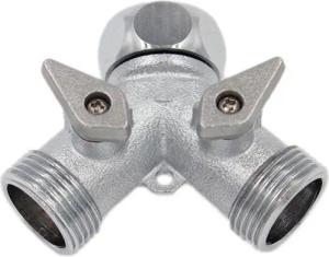 SpiceFlow Anschlussstück Adapter Schnell-Kupplung verchromt, 2-Wege-Verteiler