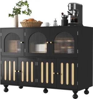 HAUSS SPOLE Sideboard mit Glastür, runde