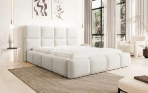 Compleo Polsterbett aus Bouclé MERID Doppelbett