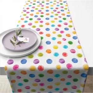 Ambiente® Tischläufer Polka Dots (1-tlg, 1-teilig),