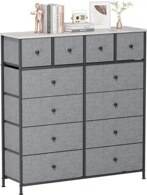 TLGREEN Kommode mit 12 Schubladen,großer Schubladenschrank,