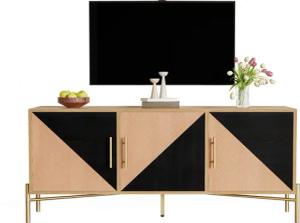 OKWISH Lowboard TV-Schrank mit goldene Griffe