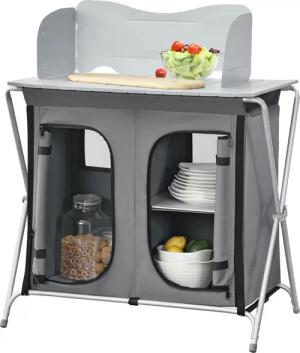 en.casa Campingtisch, Tullinge Campingküche 80x50,5x104,5 cm