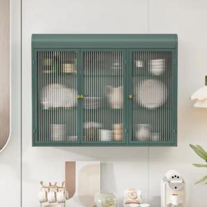 Celya Wandhängeschrank Glas-Wandregal,Hängeschrank küche, Drei Glastüren,