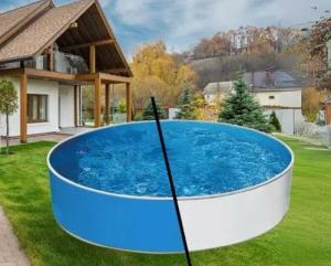 Marlos GmbH Rundpool Stahlwandpool weiß/blau 2,40