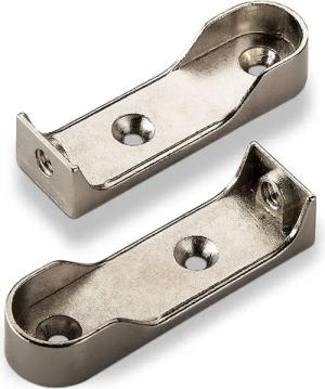 SO-TECH® Garderobenstange Schrankstangenlager Schrankrohrlager oval, (8