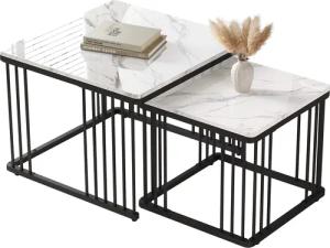 HAUSS SPOLE Couchtisch quadratisches 2-teiliges Set,