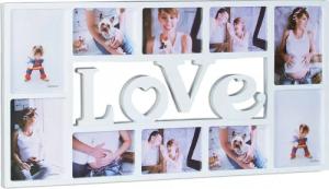 relaxdays Collagerahmen Bilderrahmen LOVE für 10
