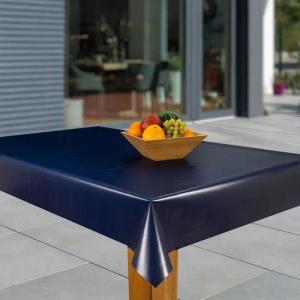 laro Tischdecke Wachstuch-Tischdecken Abwaschbar uni blauschwarz