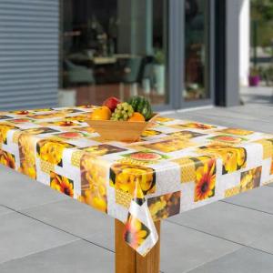 laro Tischdecke Wachstuch-Tischdecken Abwaschbar Maya Sommerblume