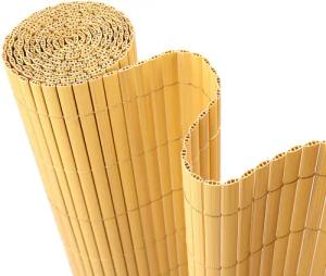 Homewit Balkonsichtschutz PVC Sichtschutzmatte mit Bindern