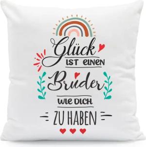 GRAVURZEILE Zierkissen mit Spruch - Glück