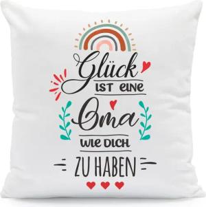 GRAVURZEILE Zierkissen mit Spruch - Glück