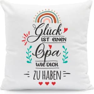 GRAVURZEILE Zierkissen mit Spruch - Glück