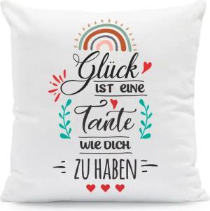GRAVURZEILE Zierkissen mit Spruch - Glück