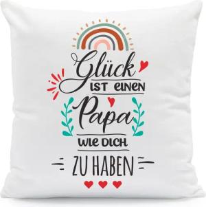 GRAVURZEILE Zierkissen mit Spruch - Glück