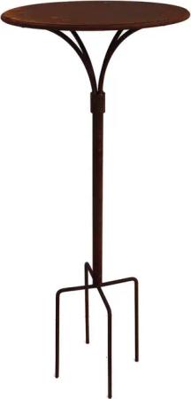 Hirsch Terracotta Gartentisch Gartenstecktisch rund Ø