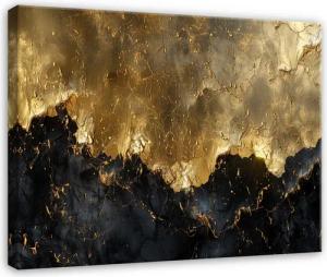 Wallarena Leinwandbild Abstrakt Marmor Glamour Gold
