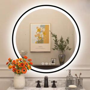STARLEAD Badspiegel Rundspiegel 80cm, entnebelt, LED-Touch,