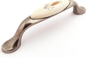 SO-TECH® Möbelgriff Porzellangriff VENUS Silber Antik