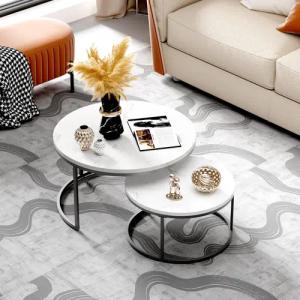 OKWISH Couchtisch 2-teiliges Couchtisch-Set mit elegantem