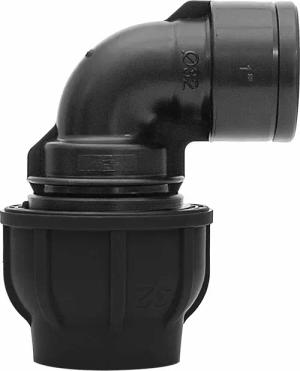 qpool24 Steckfitting, PE Verschraubung Winkel mit