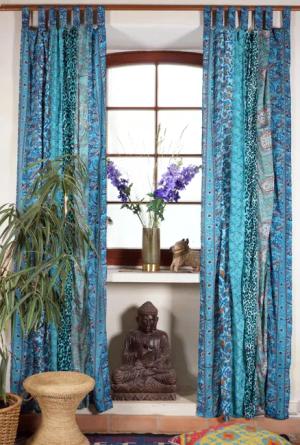 Guru-Shop Vorhang Boho Patchwork Vorhänge, 1