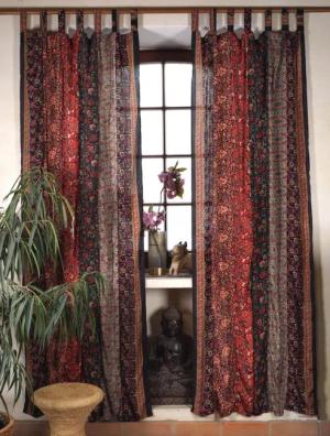 Guru-Shop Vorhang Boho Patchwork Vorhänge, 1
